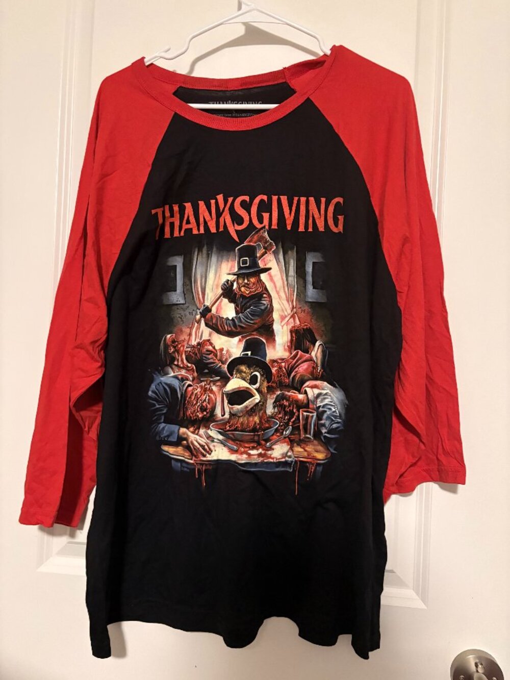 Fright Rags Home for Thanksgiving 2023 Horror John Carver Baseball Tee Shirt 2X